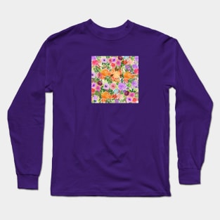 Floral print for gift-wrapping paper Long Sleeve T-Shirt